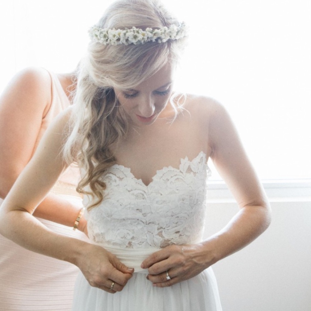 Grace Loves Lace Loren Chiffon Ivory Wedding Dress - Picture 13 of 16
